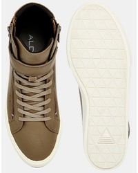 olivgrüne niedrige Sneakers von Aldo