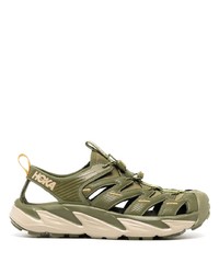 olivgrüne niedrige Sneakers von Hoka One One