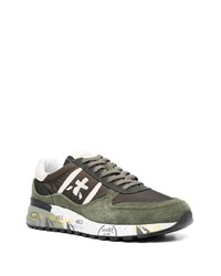 olivgrüne niedrige Sneakers von Premiata