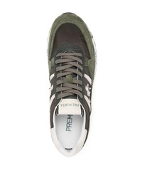 olivgrüne niedrige Sneakers von Premiata