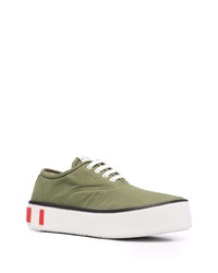 olivgrüne niedrige Sneakers von Marni