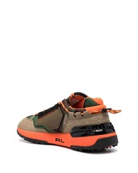 olivgrüne niedrige Sneakers von Polo Ralph Lauren