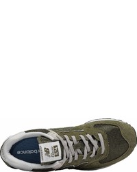 olivgrüne niedrige Sneakers von New Balance