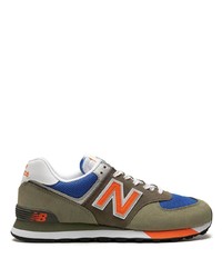 olivgrüne niedrige Sneakers von New Balance