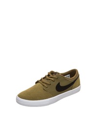 olivgrüne niedrige Sneakers von Nike SB