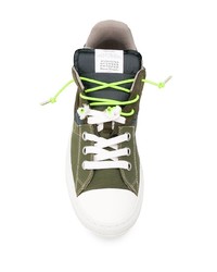 olivgrüne niedrige Sneakers von Maison Margiela