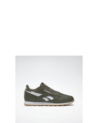 olivgrüne niedrige Sneakers von Reebok Classic