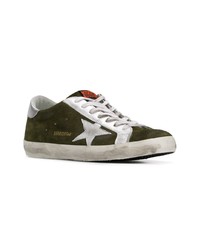 olivgrüne niedrige Sneakers von Golden Goose Deluxe Brand