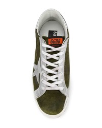 olivgrüne niedrige Sneakers von Golden Goose Deluxe Brand