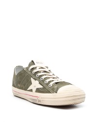 olivgrüne niedrige Sneakers von Golden Goose