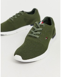 olivgrüne niedrige Sneakers von Tommy Hilfiger