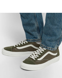 olivgrüne niedrige Sneakers von Vans