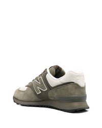 olivgrüne niedrige Sneakers von New Balance