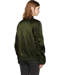 olivgrüne Nylon Bomberjacke von Acne Studios