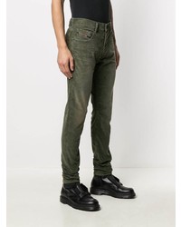 olivgrüne Samtjeans von Diesel