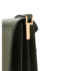 olivgrüne Satchel-Tasche aus Leder von Marni