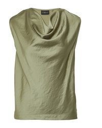 olivgrüne Satin Bluse von s.Oliver