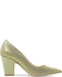 olivgrüne Schuhe aus Segeltuch