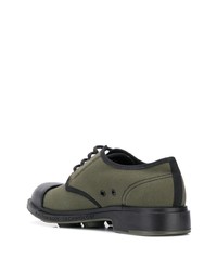 olivgrüne Segeltuch Derby Schuhe von Pezzol 1951