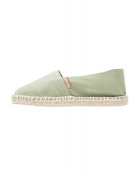 olivgrüne Segeltuch Espadrilles von Espadrij l´originale