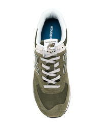 olivgrüne Segeltuch niedrige Sneakers von New Balance