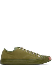 olivgrüne Segeltuch niedrige Sneakers von Acne Studios