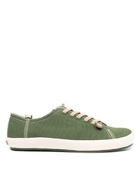 olivgrüne Segeltuch niedrige Sneakers von Camper