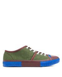 olivgrüne Segeltuch niedrige Sneakers von CamperLab