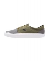 olivgrüne Segeltuch niedrige Sneakers von DC Shoes