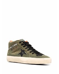 olivgrüne Segeltuch niedrige Sneakers von Golden Goose