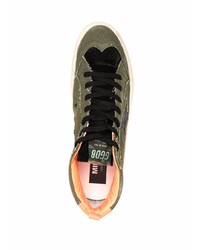 olivgrüne Segeltuch niedrige Sneakers von Golden Goose