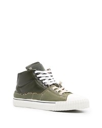 olivgrüne Segeltuch niedrige Sneakers von Maison Margiela