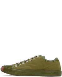 olivgrüne Segeltuch niedrige Sneakers von Acne Studios