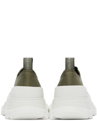 olivgrüne Segeltuch niedrige Sneakers von Alexander McQueen