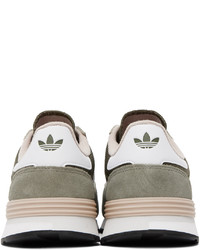 olivgrüne Segeltuch niedrige Sneakers von adidas Originals