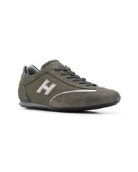olivgrüne Segeltuch niedrige Sneakers von Hogan