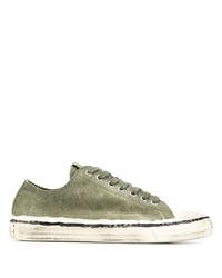 olivgrüne Segeltuch niedrige Sneakers von Marni