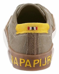 olivgrüne Segeltuch niedrige Sneakers von Napapijri