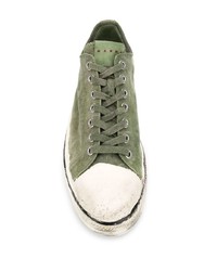 olivgrüne Segeltuch niedrige Sneakers von Marni