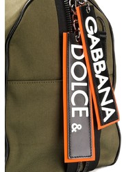 olivgrüne Segeltuch Sporttasche von Dolce & Gabbana