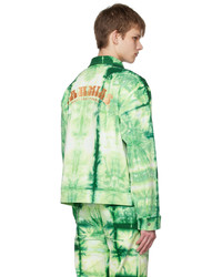 olivgrüne Mit Batikmuster Shirtjacke von Nahmias