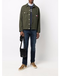 olivgrüne Shirtjacke von Tommy Jeans