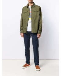 olivgrüne Shirtjacke von Tommy Jeans