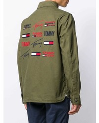 olivgrüne Shirtjacke von Tommy Jeans