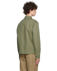 olivgrüne Shirtjacke von Vince