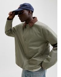 olivgrüne Shirtjacke von Jack & Jones