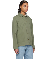 olivgrüne Shirtjacke von A.P.C.