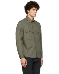 olivgrüne Shirtjacke von Ermenegildo Zegna