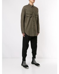 olivgrüne Shirtjacke von Julius