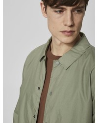 olivgrüne Shirtjacke von Selected Homme